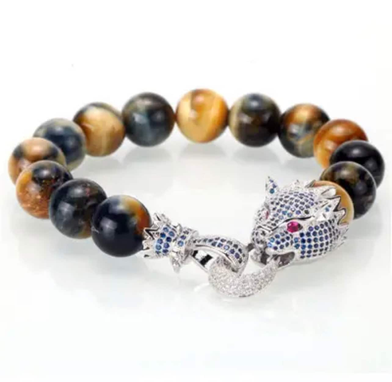 Tiger Eye Bead Bracelets - Pink Fantasma 