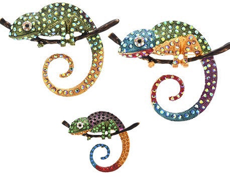 Chameleon Brooch pins - Pink Fantasma 