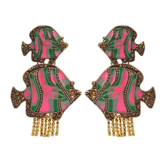 Tropical Fish earrings - Pink Fantasma 