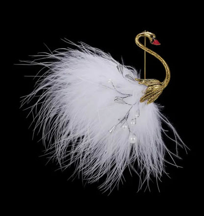 Swan brooch pin