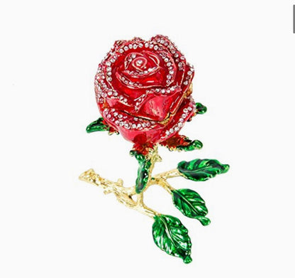 Red Rose Trinket box|Rose Figurine|Trinket boxes gift - Pink Fantasma 
