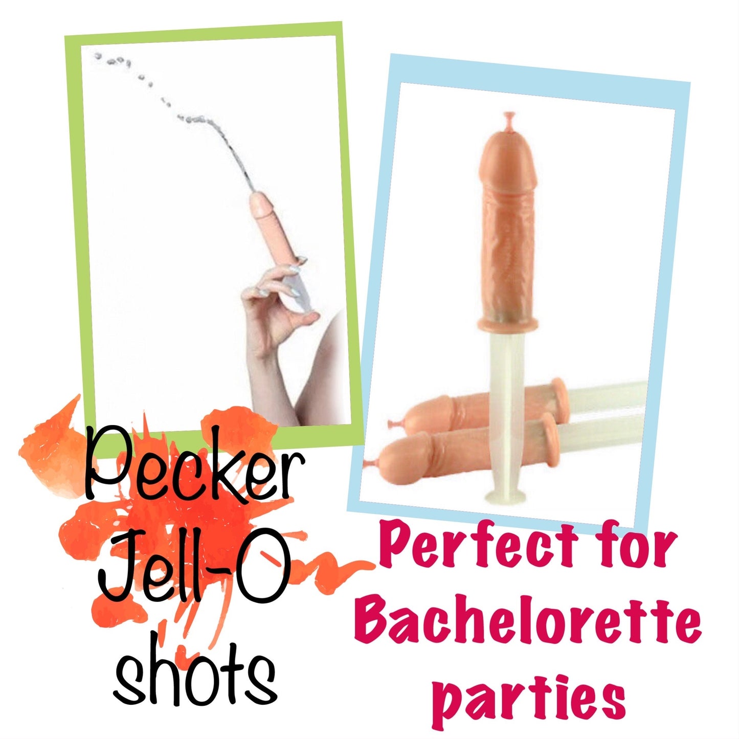 Bachelorette penis syringe | Bachelorette accessories| penis Jell-O shots|Hen party|Penis shooters|Pecker party |Jello penis shooters/shots - Pink Fantasma 