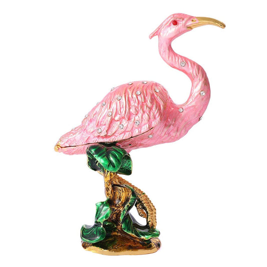 Flamingo Trinket box, Flamingo Jewelry box|Flamingo figurine|jewelry box | Flamingo collectibles|Animal Collectible Figurines Figures - Pink Fantasma 