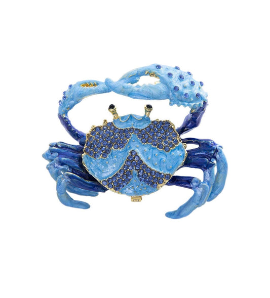 Blue crab Trinket box | Crab Figurine with storage for jewelry.|Trinket boxes|Sea animal trinket boxes/Jewelry box gifts - Pink Fantasma 