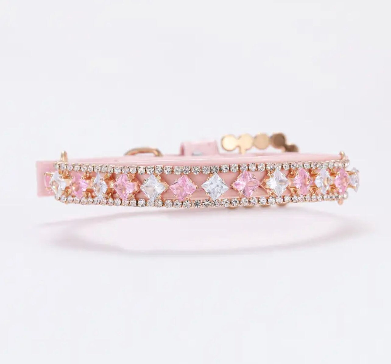 Bling Rhinestone Dog Collar|Crystal Dog Collar| Diamond Dog Collar|Crystal dog chain - Pink Fantasma 